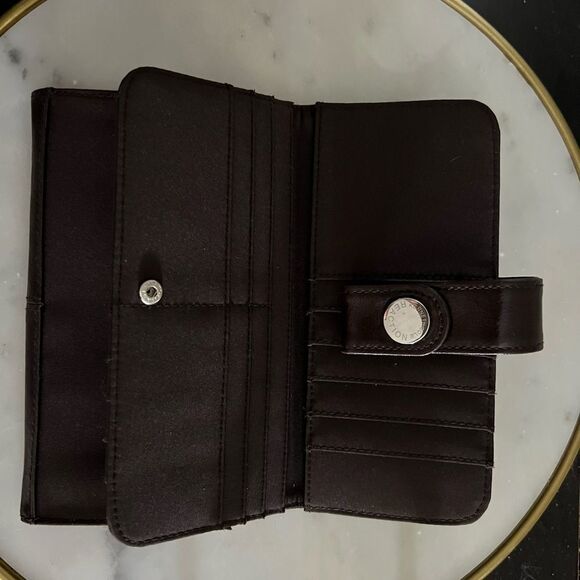 Kenneth Cole Reaction Wallet Womens Organizer Slots Pockets  Chocolate Brown New - Picture 4 of 5